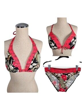 Skye Swimwear Floral Print 3 Piece Bikini Swimsuit Small